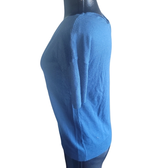Banana Republic Blue V Neck Short Sleeve Top XS - Picture 5 of 7